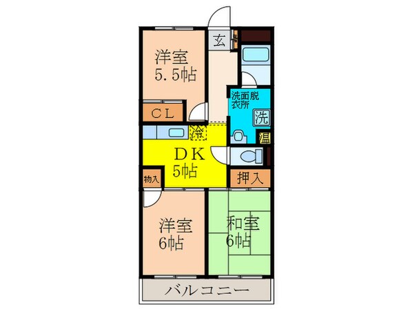 千里山アカシヤハイツの物件間取画像